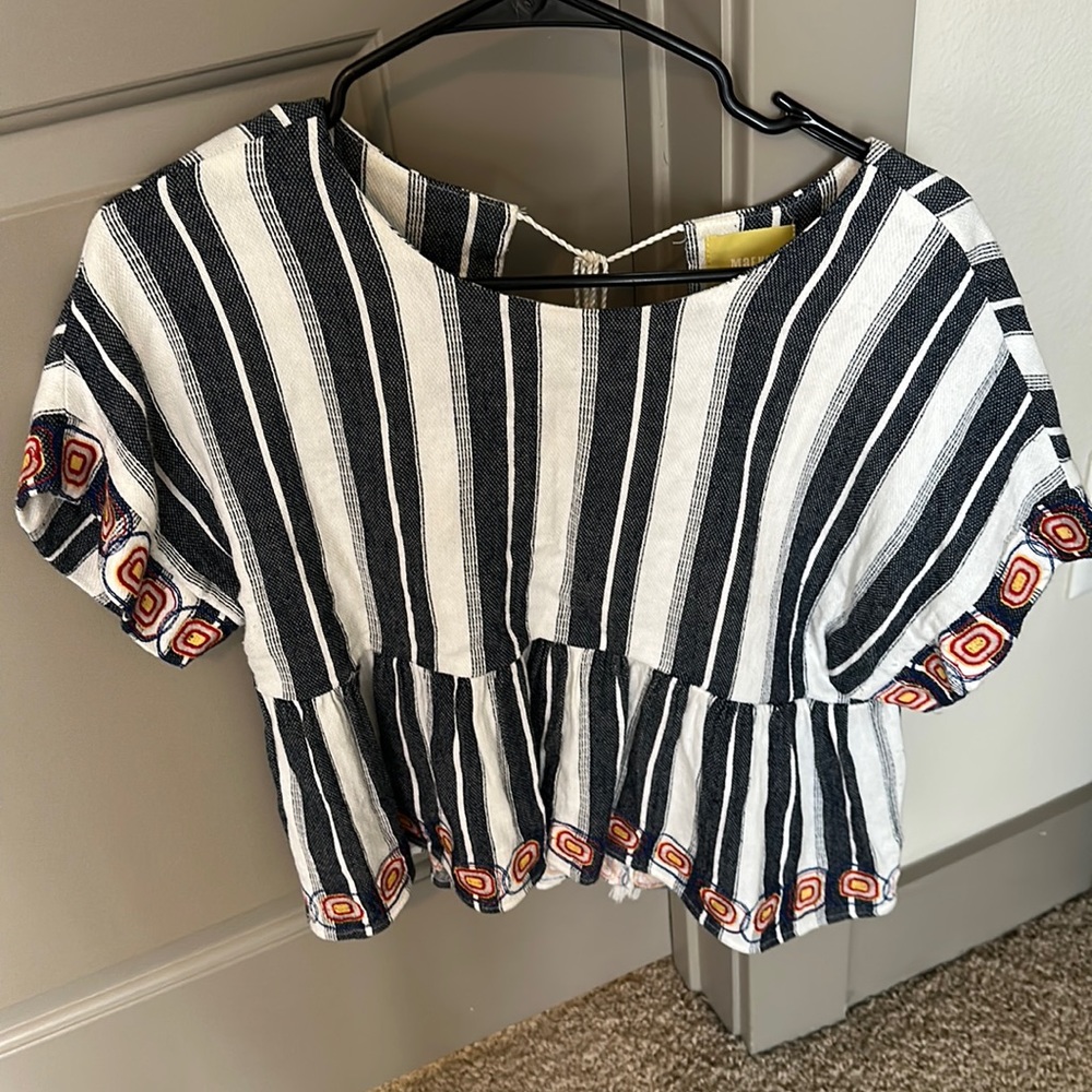 Maeve blue and white striped top!